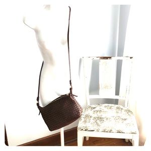 Brown leather purse